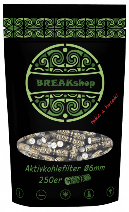 BREAKshop Aktivkohlefilter 6mm 250 Stk.